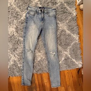 Hollister Light Blue Distressed Skinny Jeans